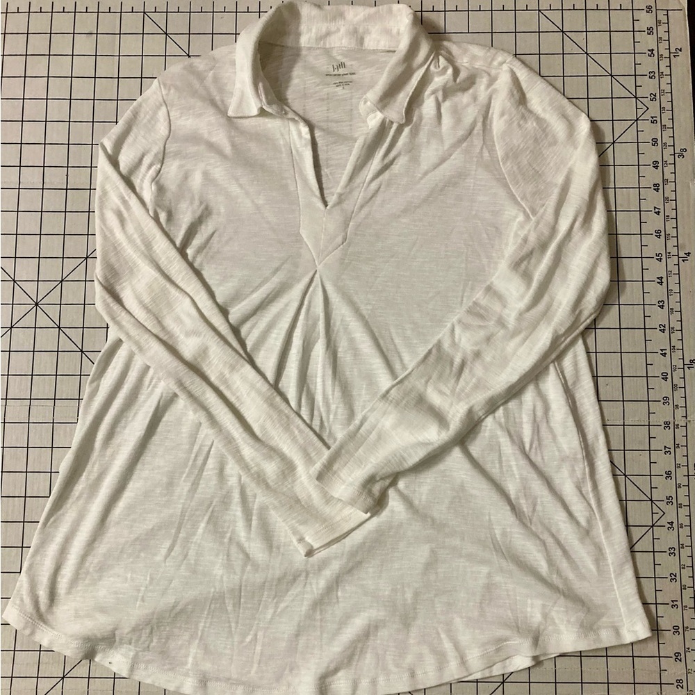 J. Jill Women’s Size Small White Pima Center Pleat Tunic‎